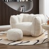 KWPZQEB Bean Bag Chairs for Living Room, Giant Bean Bag Sofa with Footstool, Soft Chenille Lazy Sofa for Adults & Kids - 3 of 4