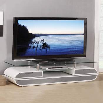 Lainey TV Stand for TVs up to 63" and Consoles White and Gray - Acme Furniture