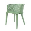 Grungis Outdoor Chairs Set of 2,Patio Dining Chairs with Iron Frame,Kitchen Chairs for Dining Room,Patio,Green - 4 of 4