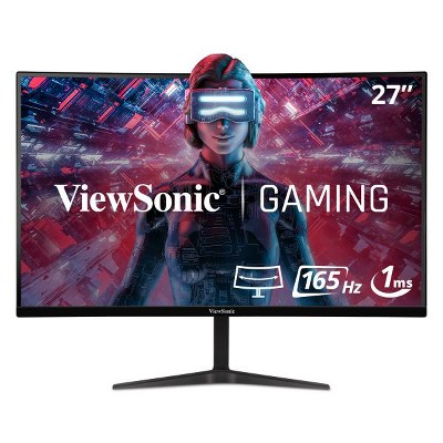 ViewSonic VX2718-PC-MHD 27 Inch Full HD 1080p 165Hz 1ms Curved Gaming Monitor with Adaptive-Sync Eye Care Frameless HDMI and Display Port