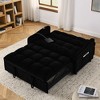 NicBex 47 Inch Loveseat,Modern Comfy Velvet Loveseat Sofa with Adjustable Back & Pull-Out Bed,Small 2-Seater Couch for Living Room - 4 of 4