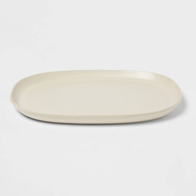 15" x 10" Stoneware Tilley Serving Platter White - Threshold™