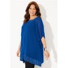Catherines Women's Plus Size Embellished Duster - 4 of 4