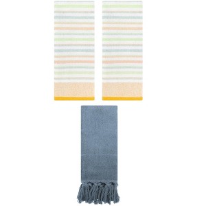 REGALWOVEN 3 Packs Cotton Absorbent Soft Bathroom Hand Towels - 1 of 4