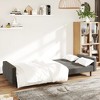 vidaXL 2-Seater Sofa Bed Dark Gray Velvet - 3 of 4