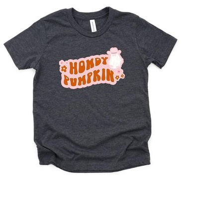 The Juniper Shop Howdy Pumpkin Ghost Kids Short Sleeve Tee