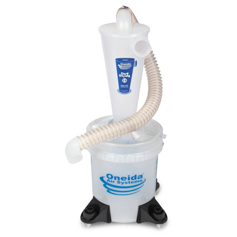 Oneida Air Systems Dust Deputy 2.5 Deluxe All Clear Cyclone Separator Kit Versatile, Sturdy and Portable Dust and Bulk Debris Collector, 1 of 7