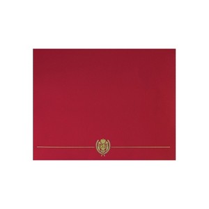 Great Papers Classic Crest Certificate Holders 12" x 9.38" Red 5/Pack 5 Packs/Carton  (903031PK5) - 1 of 1