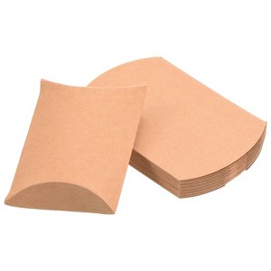 Unique Bargains Paper Rustic Surface Elegant Design Easy to Fold Gift Wrap Pillow Boxes 50 Pcs - 1 of 4