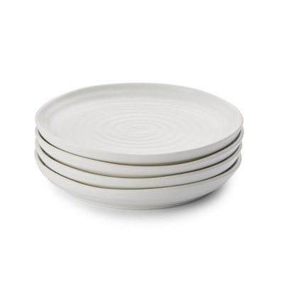 Portmeirion Sophie Conran Coupe Plates, Set of 4, Porcelain Dishes, Dinnerware Plates, Dishwasher Safe