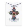 Anna-Kaci Silver Tone Stained Glass Rhinestone Pendant Necklace Gift Message Card & Envelope Jewelry Gifts - 2 of 4