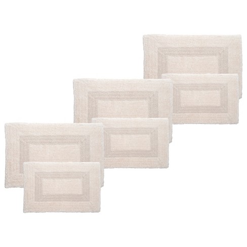 Lavish Home 6pc Cotton Bathroom Mat Set, Ivory : Target
