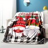 Lomsoe Christmas Holiday Dwarf Print Flannel Blanket - All Seasons Soft and Warm Throw Blanket for Bed, Napping, Camping, Travel, Office - 2 of 4