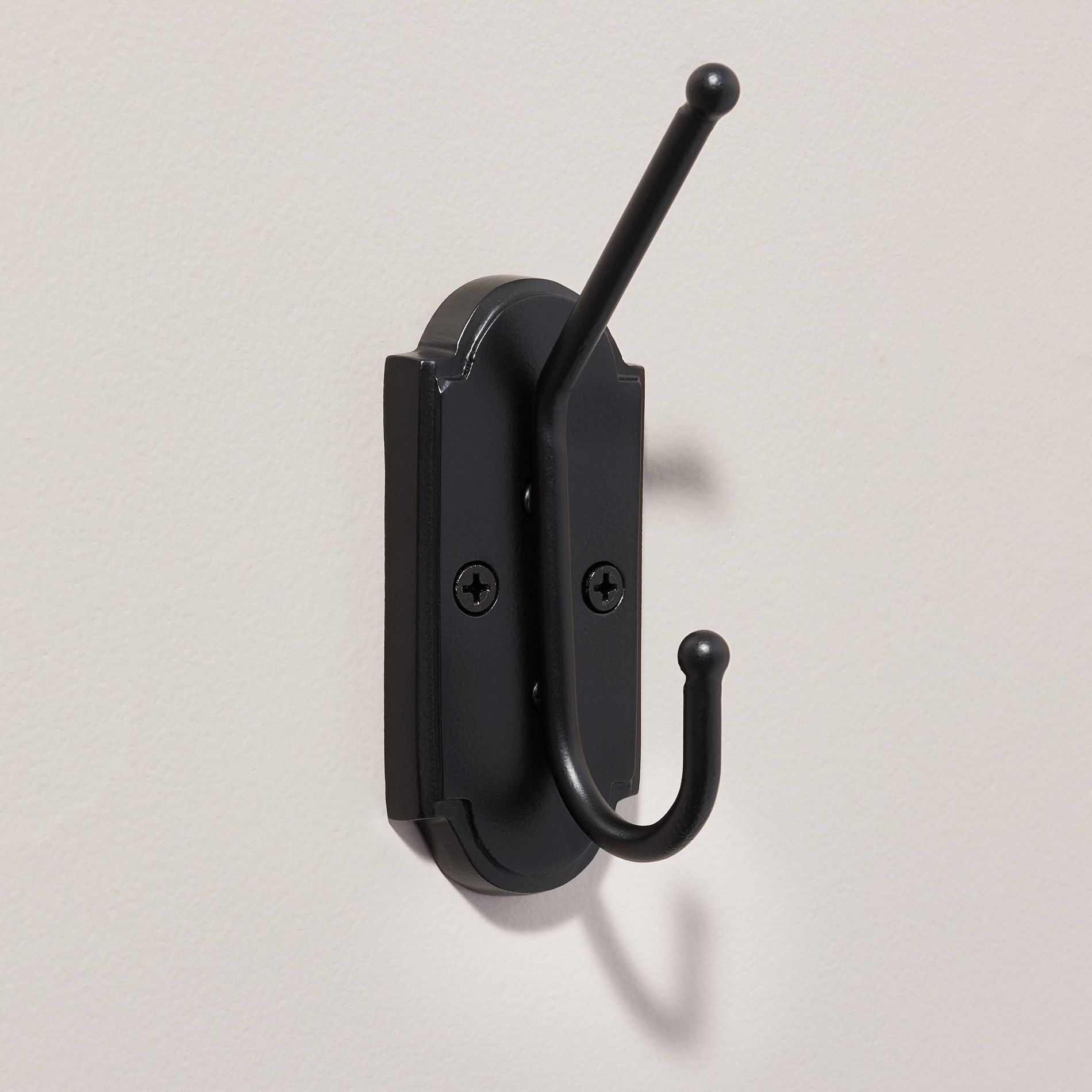 Classic Metal Wall Hook Black Finish - Hearth & Hand™ with Magnolia: Sleek, Wall-Mountable, Powder-Coated Aluminum