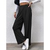 Clearlove High Waisted Work Pants for Women Business Casual Outfits Straight Office Wide Leg Pants with Pockets - 3 of 4