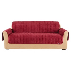 Furniture Friend Deluxe Comfort Quilted Loveseat Furniture Protector Burgundy - Sure Fit, Red