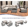 Acekool 7 Piece Patio Set Rattan Outdoor Sofa with Cushions PE Wicker Sectional Couch and Table for Balcony Garden Porch Conversation - 2 of 4