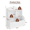 3-Tier Kids Toy Storage Organizer, Kids Bookshelf Toy Shelf with Cubby Brown, 3 Compartment Bookshelf & Toy Shelf - 3 of 4