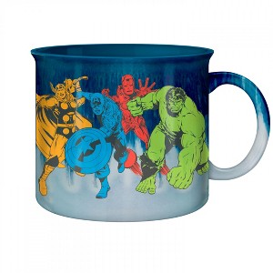Adult Avengers Retro Art 20oz Glazed Ceramic Camper Mug - 1 of 1