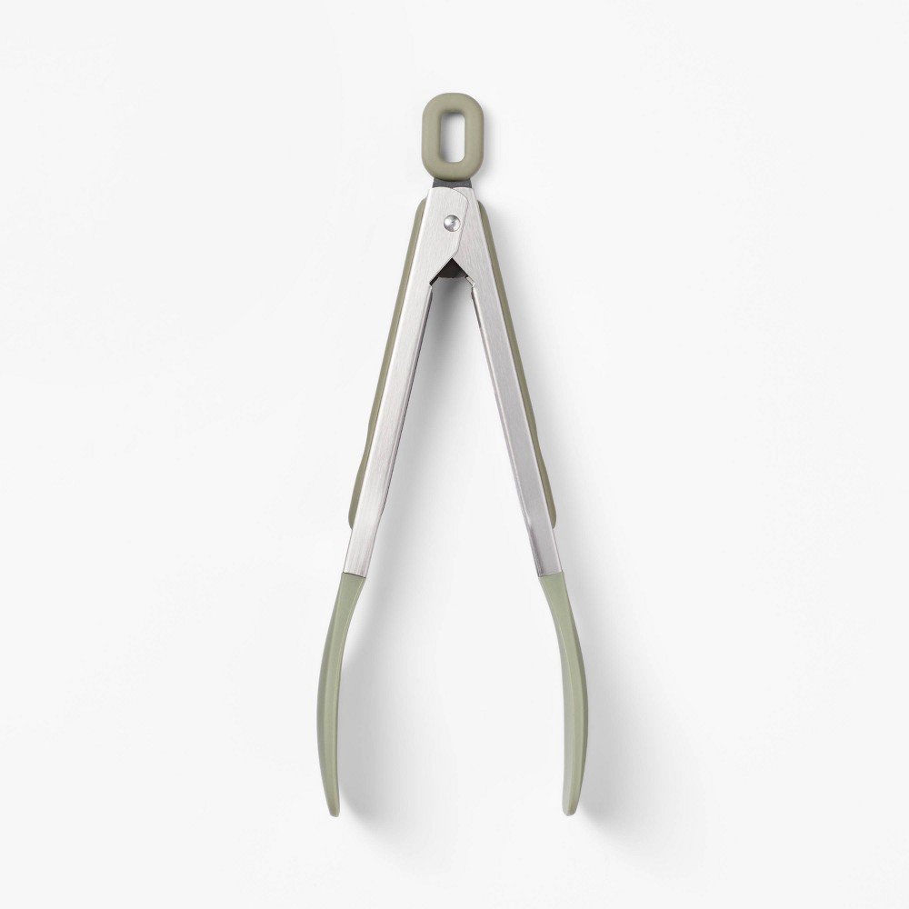Photos - Other Accessories Silicone and Stainless Steel Mini Tong Sage Green - Figmint™