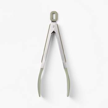 Silicone and Stainless Steel Mini Tong Sage Green - Figmint™