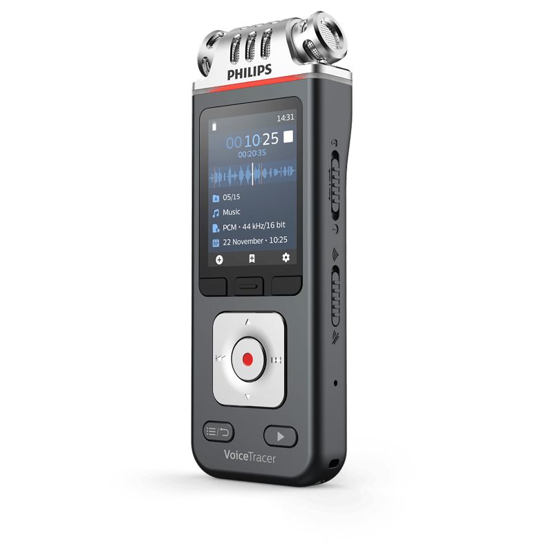 Philips DVT7110 8GB VoiceTracer Digital Voice Recorder with Video-Shooting Kit - Silver / Black, 4 of 10