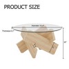 NicBex 33.4 Inch Round Coffee Table with Tempered Glass Tabletop and MDF Legs for Living Room,Bedroom - 3 of 4