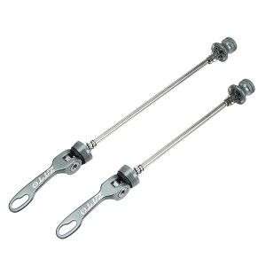 Unique Bargains Bicycle Quick Release Axles Skewers Front Rear 5.91" 7.28" Titanium Tone 2 Pcs - 1 of 4