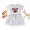 The Juniper Shop Coquette America Checkered Toddler Dress - 5/6T - Heather Grey - 3 of 4