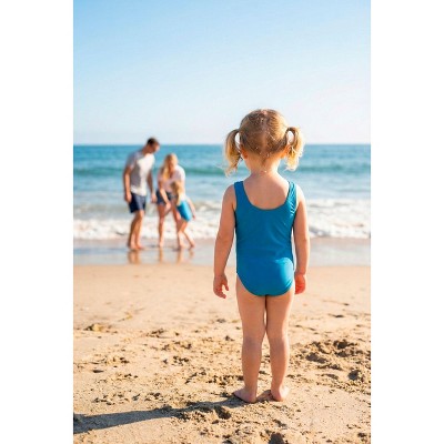 City Threads Girls UPF 50+ Nylon/Spandex Blend One-Piece Swimsuit - Red, 10Y — фото 6