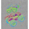 Colorful Line Art Car Adult Crew Neck Short Sleeve Tee - 2 of 2