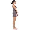 Memoi Women's Ruffled Lettuce Edge Rib Tank Top and Short Set - 2 of 4