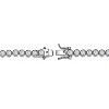Guili Sterling Silver Rhodium Plated Clear Round Cubic Zirconia Milgrain Bezel Tennis Necklace, Sophisticated and Dazzling for Any Outfit - 2 of 3