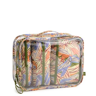 Vera Bradley Women's Outlet Clear 4 Piece Cosmetic Toiletry Bag Set