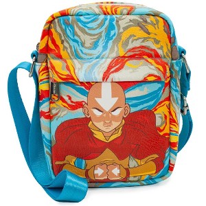 Nickelodeon Bag, Crossbody, Avatar the Last Airbender, Aang Meditating Pose, Vegan Leather - 1 of 4
