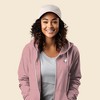 Dalix Ghost Embroidered Fleece Zip Washed Hoodie Cold Fall Winter Women - 3 of 4