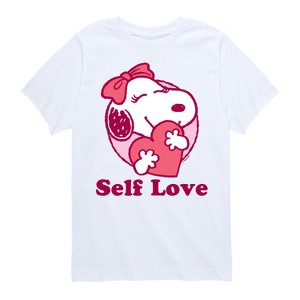 Boys' - Peanuts - Belle Self Love Heart Hug Short Sleeve Graphic T-Shirt - 1 of 4