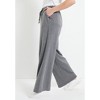 June + Vie by Roaman's Women's Plus Size French Terry Wide-Leg Pant - 4 of 4