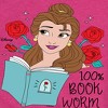 Girls' - Disney - 100% Book Worm Fitted Short Sleeve Graphic T-Shirt - 2 of 4