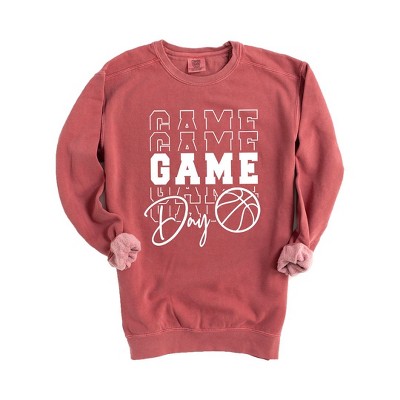 Simply Sage Market Women's  Garment Dyed Graphic Sweatshirt Game Day Stacked Basketball
