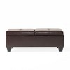 CAVINAS Storage Ottoman Bench, Rectangle Ottoman Foot Rest with Cushioned Top, PU Leather Ottoman with Storage for Living Room, Bedroom End Bench - 4 of 4