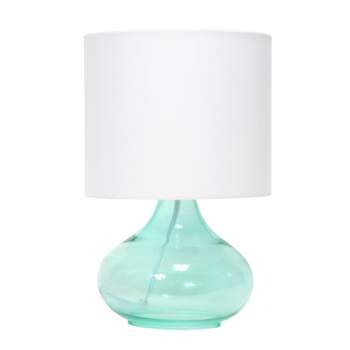  Glass Raindrop Table Lamp with Fabric Shade - Simple Designs