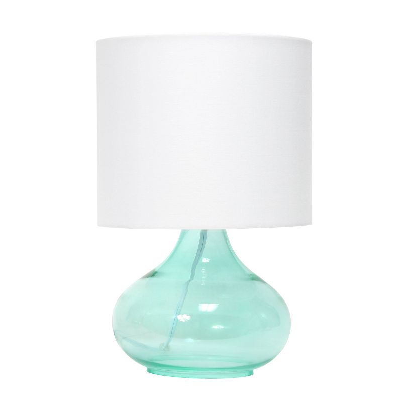  Glass Raindrop Table Lamp with Fabric Shade - Simple Designs, 1 of 11