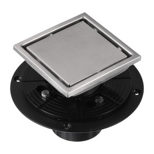 Unique Bargains 304 Stainless Steel Flange Square Rapid Drainage Kitchen Shower Drain - 1 of 4
