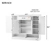 Angel Sar Modern Shoe Cabinet for Entryway Slim, White Shoe Storage Organizer Cabinet with Adjustable Shelves - 2 of 4