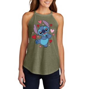 Women's - Lilo and Stitch - Heart Eyes Graphic High Neck Tank - 1 of 3