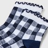 Women's Gingham Lettuce Edge Ankle Socks - 4-10 - 3 of 3