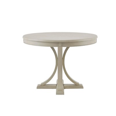 NicBex 44"/ 46"/54" Round Dining Table for 4 Seaters,Kitchen Table with Solid Wood/MDF Tabletop for Kitchen,Gray/White/Walnut