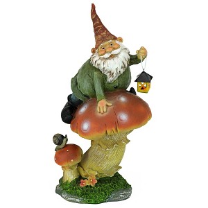 Design Toscano Tesla With The Lamp Garden Gnome Statue - Multicolored - 1 of 4