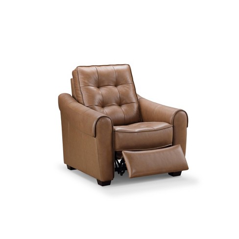 Leather recliner camel discount color